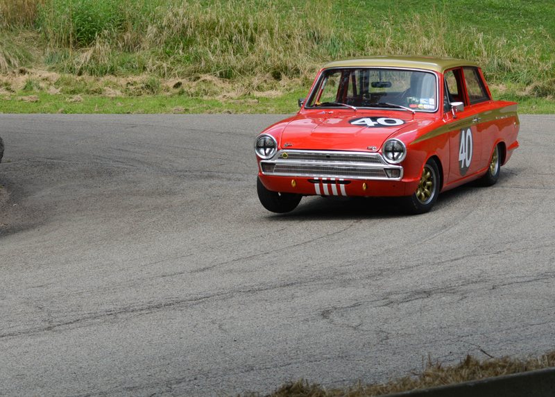 Mitch McCullogh in an ex-Alan Mann Racing 1965 Lotus Cortina
